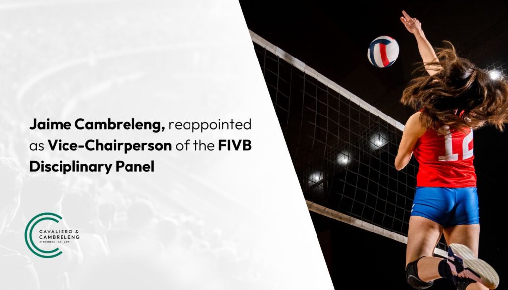 Jaime Cambreleng, reappointed as Vice-Chairperson of the FIVB Disciplinary Panel 
